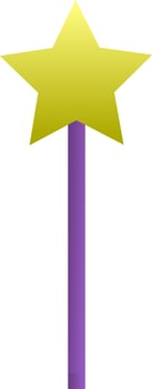 Magic Wand Icon In Green And Purple Color. vector