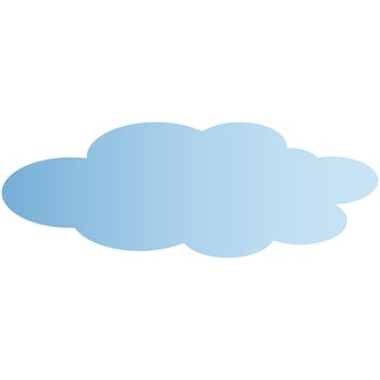 Cloud Element In Blue Color. vector