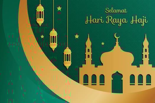 Hari raya Haji background. vector