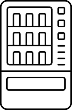 Line Art Illustration Of Vending Machine Icon. vector