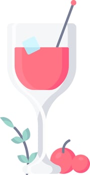 Isolated Colorful Orange Juice Glass Icon in Flat Style. vector