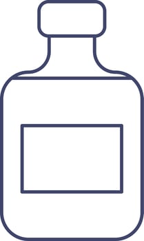 Alcohol Bottle Icon in Line Art. vector