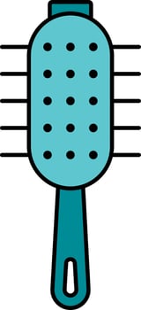 Isolated Hair Round Brush Icon. vector