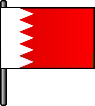 Bahrain Flag Icon In Flat Style. vector