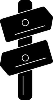 Direction Sign Board Icon In Glyph Style. vector