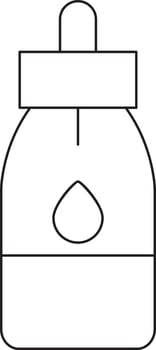 Illustration Of Serum Icon in Thin Line Art. vector