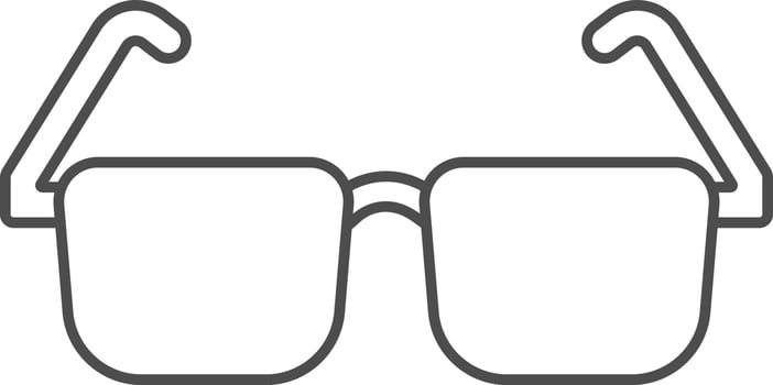 Goggle Icon In Black Thin Line Art. vector