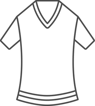 T-Shirt Icon In Thin Line Art. vector