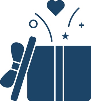 Vector Illustration of Open Gift Box Icon.