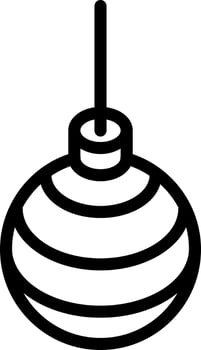 Illustration of Bauble Icon in Thin Line Art. vector
