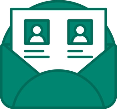 Ballot Paper Or Candidate List In Envelope Icon. vector