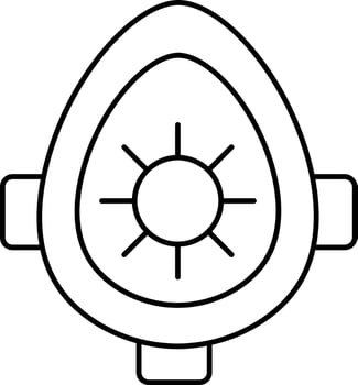 Oxygen Mask Icon In Flat Style. vector