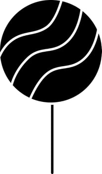 Lollipop Icon In Black and White Color. vector