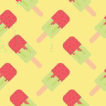 watermelon ice cream stick seamless pattern vector illustration
