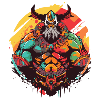 Unique and bold warrior graphic for fresh tshirt, png