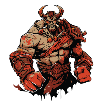 Edgy warrior artwork for cool tshirt, png