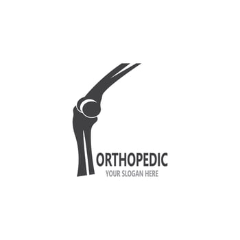 Human bone orthopedic logo vector. Anatomy skeleton flat design template illustration vector