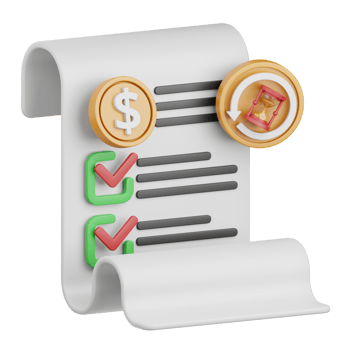 3d rendering transaction history isolated useful for payment, money and transaction design element png