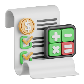3d rendering bill isolated useful for business, payment, money and transaction design element png