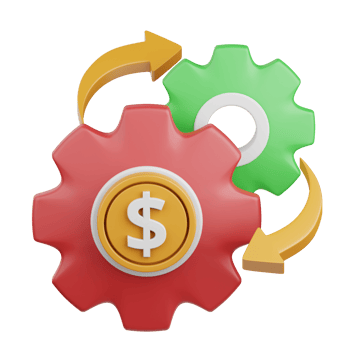 3d rendering payment process isolated useful for payment, money and transaction design element png