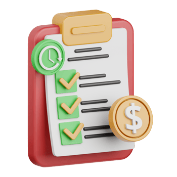3d rendering payment report isolated useful for payment, money and transaction design element png