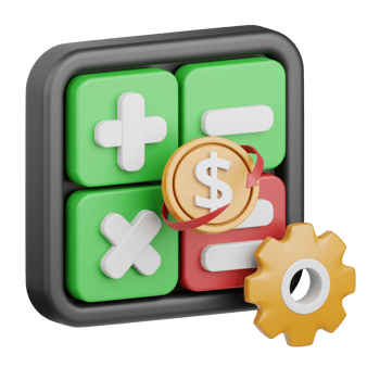 3d rendering payment calculation isolated useful for business, payment, money and transaction design png