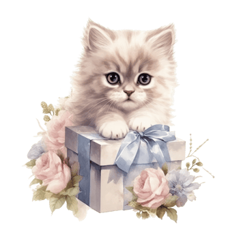 Watercolor painting of Cute Persian Cat isolated transparent background, Digital art, image file format, , png
