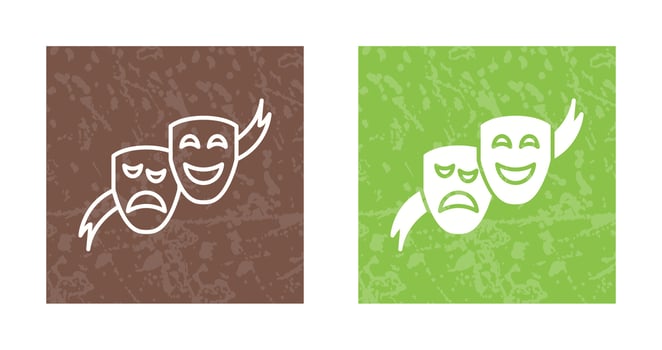 Theater Masks Vector Icon