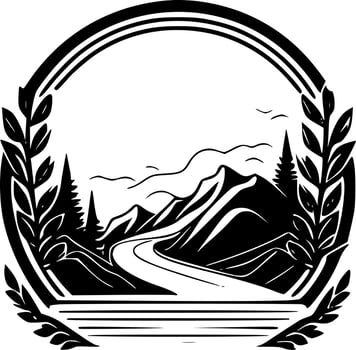 Border, Minimalist and Simple Silhouette - Vector illustration