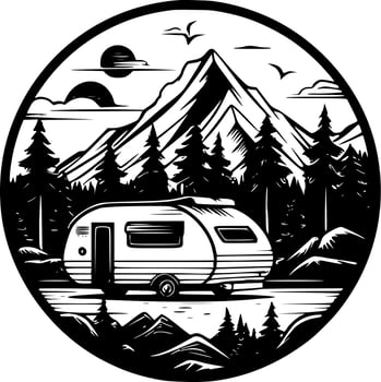 Camping - High Quality Vector Logo - Vector illustration ideal for T-shirt graphic