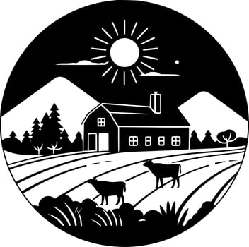 Farm - Minimalist and Flat Logo - Vector illustration