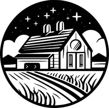 Farm - Minimalist and Flat Logo - Vector illustration
