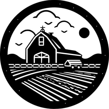 Farm - Minimalist and Flat Logo - Vector illustration