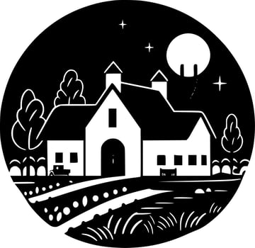 Farm, Minimalist and Simple Silhouette - Vector illustration