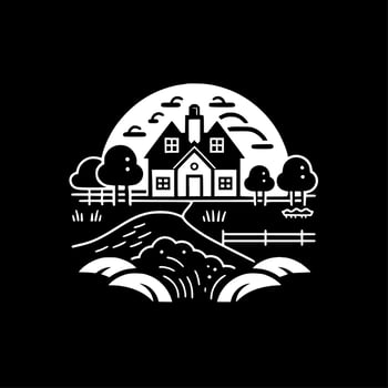 Farm - Minimalist and Flat Logo - Vector illustration