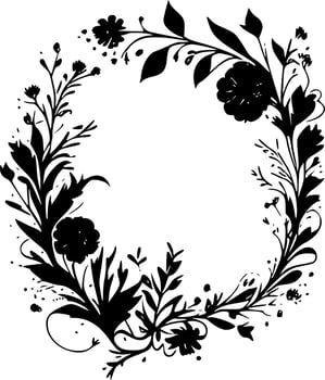 Floral Frame - High Quality Vector Logo - Vector illustration ideal for T-shirt graphic