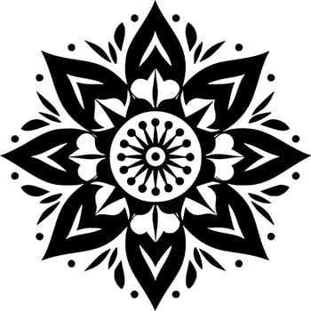 Mandala, Minimalist and Simple Silhouette - Vector illustration