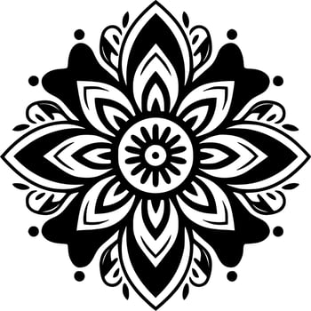 Mandala - Minimalist and Flat Logo - Vector illustration