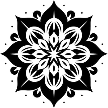 Mandala - Minimalist and Flat Logo - Vector illustration