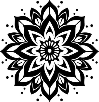 Mandala, Minimalist and Simple Silhouette - Vector illustration