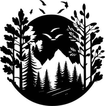 Nature - Minimalist and Flat Logo - Vector illustration