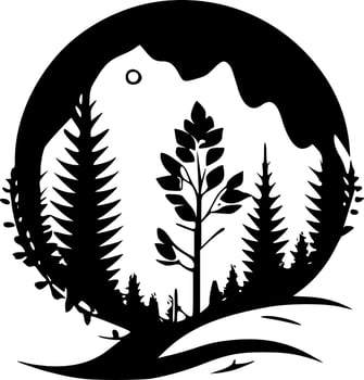 Nature, Minimalist and Simple Silhouette - Vector illustration