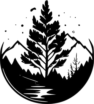 Nature - Minimalist and Flat Logo - Vector illustration