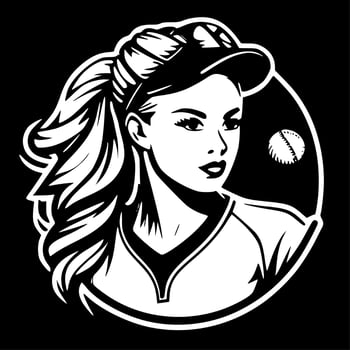 Softball - High Quality Vector Logo - Vector illustration ideal for T-shirt graphic