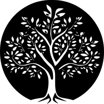 Tree of Life, Minimalist and Simple Silhouette - Vector illustration