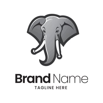 Elephant logo vector, elephant illustration, logo design vector