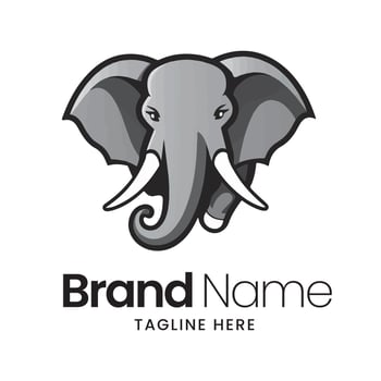 Elephant logo vector, elephant illustration, logo design vector