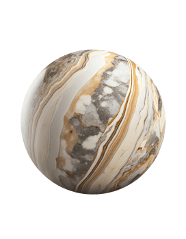 Marble stone ball isolated on transparent created with png