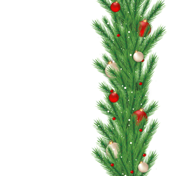 Christmas social media posts on a transparent background with decoration balls and pine tree leaves. Christmas seals banner PNG. png