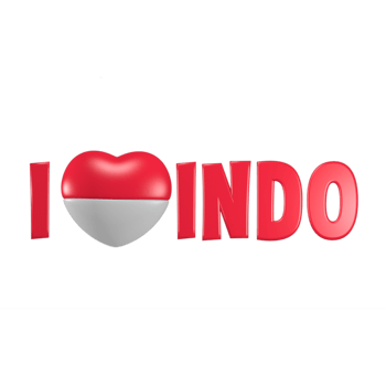 i love indonesia 3d render cute icon with the theme of independence Indonesia png